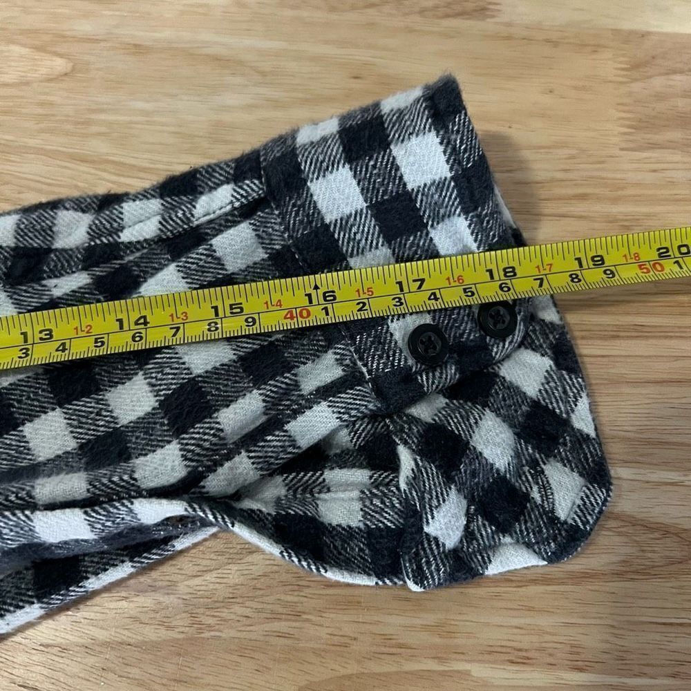 The Rail, Black & White Checked Button Up Plaid F… - image 7